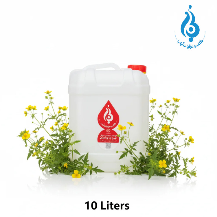 خرید گالن ۱۰ لیتری عرق خارخاسک خالص لباب برای عطاریها و کلینیکهای طب سنتی ـ Buy 10L Tribulus distillate by Lobab for herbal shops