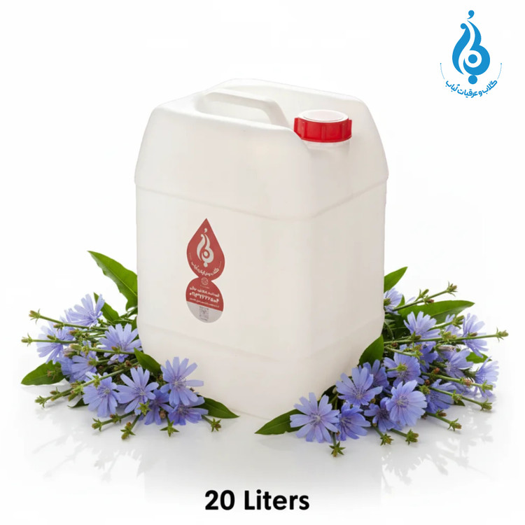 خرید عمده گالن ۲۰ لیتری عرق کاسنی وحشی لباب ویژه پخش و صادرات عرقیات پاککننده کبد ـ Wholesale 20L wild chicory distillate by Lobab Kashan ـ for export and liver health products