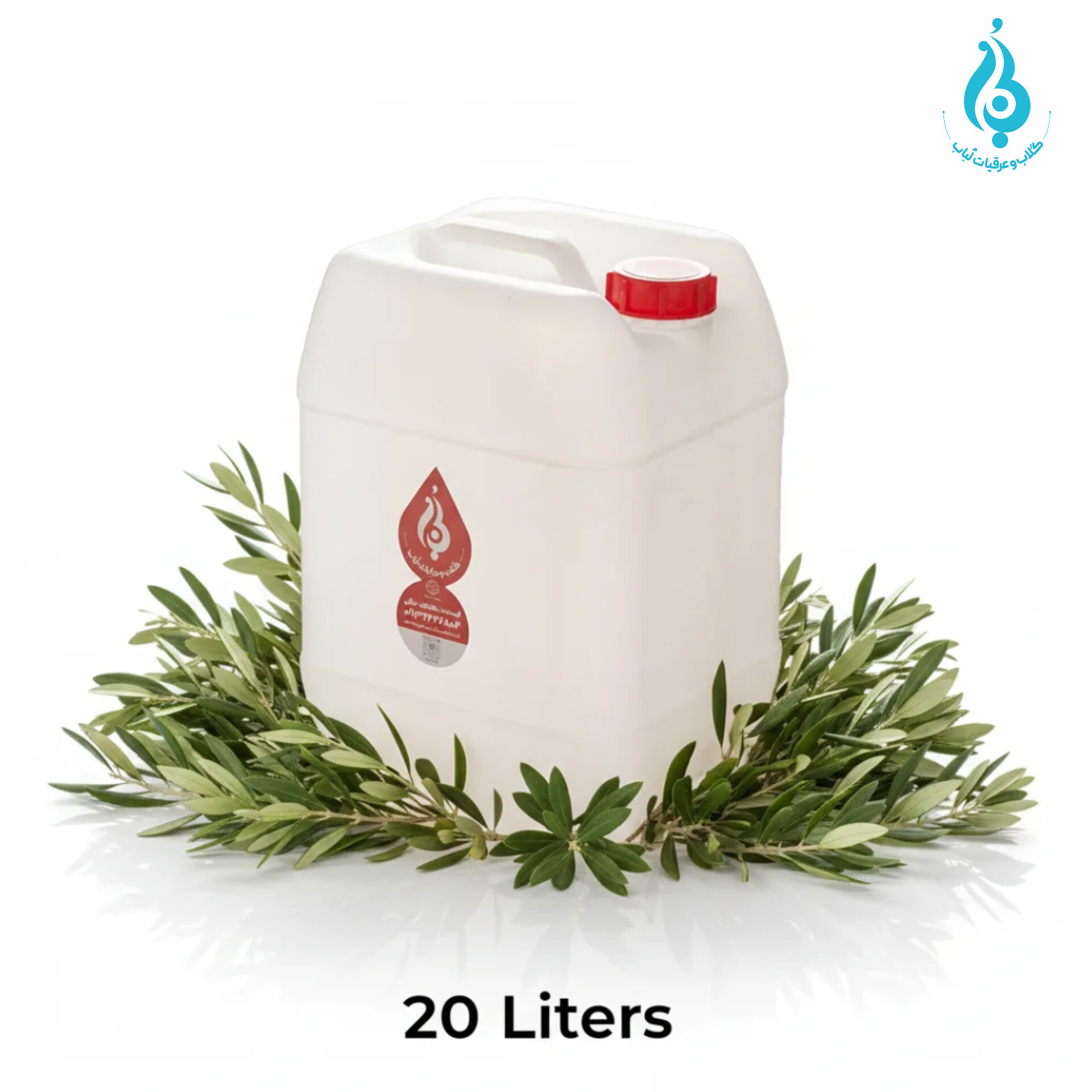 خرید عمده گالن ۲۰ لیتری عرق برگ زیتون سنگین ارگانیک لباب دوآتیشه و خالص تنظیم فشار و چربی خون ـ Wholesale 20L organic double‑distilled olive leaf distillate by Lobab Kashan ـ export cardiovascular tonic