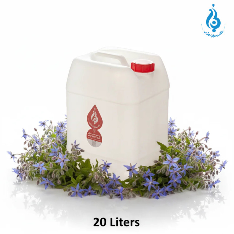 خرید عمده گالن ۲۰ لیتری عرق گل گاو زبان ارگانیک لباب مخصوص پخش و صادرات ـ Wholesale 20L borage distillate by Lobab Kashan ـ for export and distribution