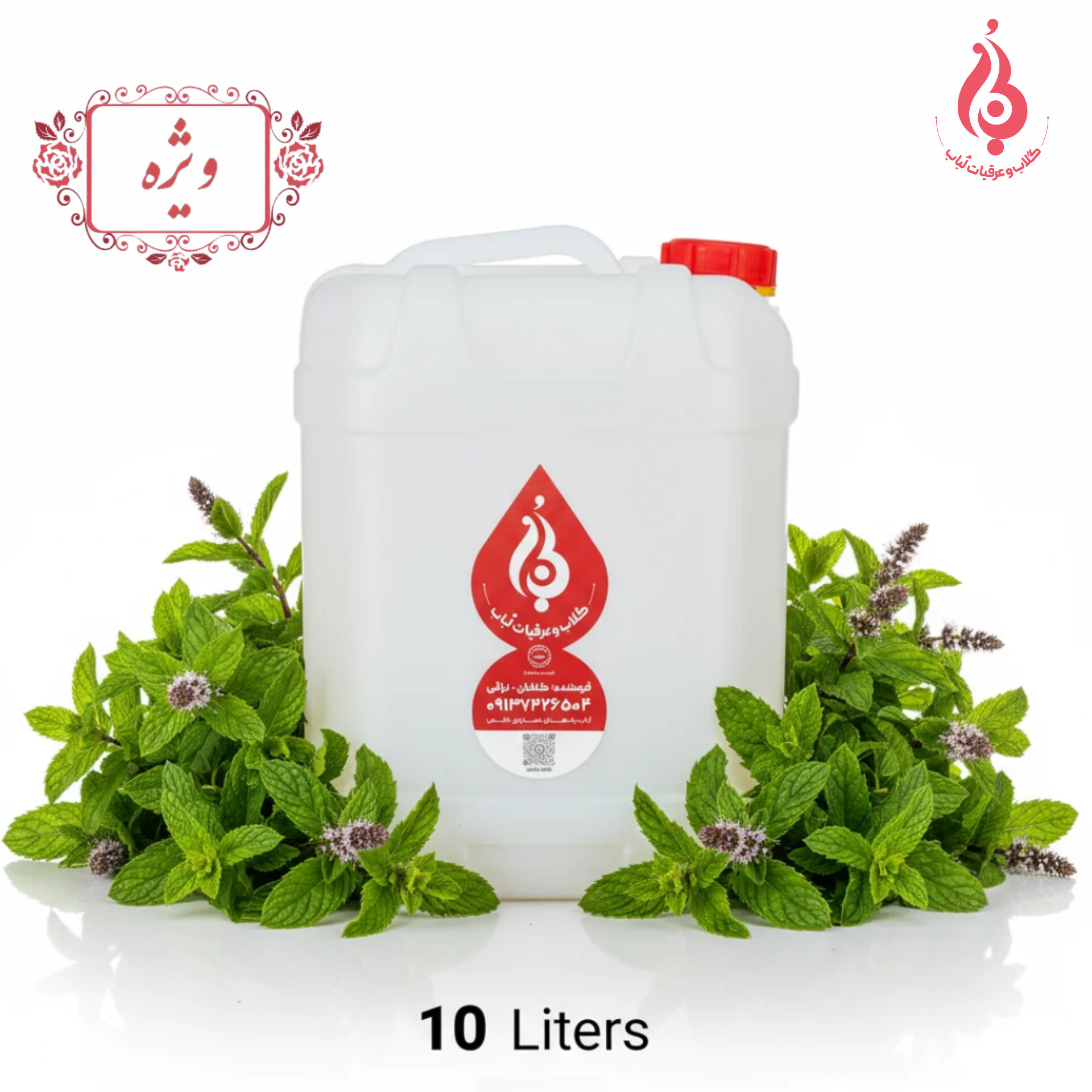 خرید گالن ۱۰ لیتری عرق نعنا لباب مخصوص عطاری و شاداب‌کننده طبیعی ـ Buy 10L Nana distillate by Lobab Kashan ـ aromatic mouth freshener