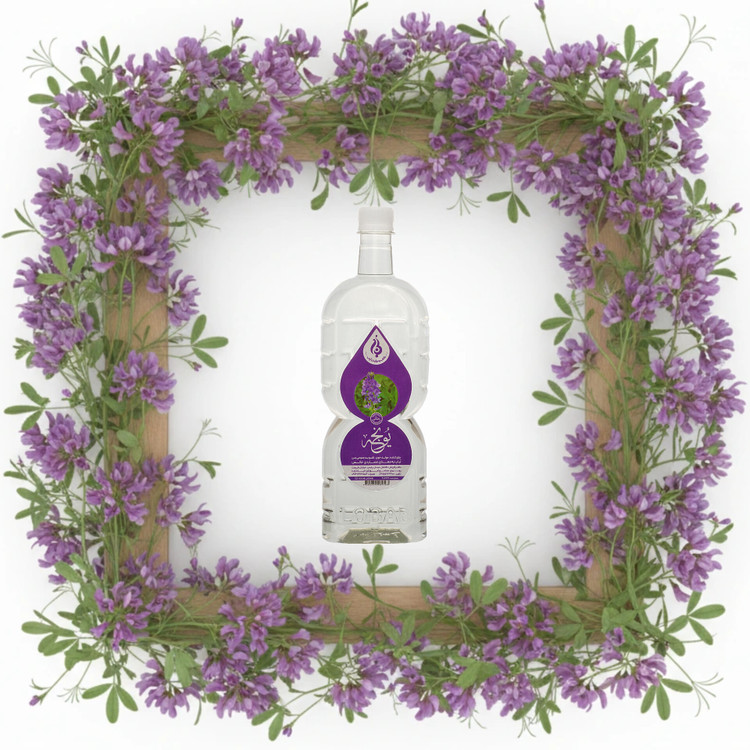 عرق یونجه دوآتیشه لباب تقویت اشتها، رشد مو و بهبود کمخونی ـ Double distilled alfalfa water by Lobab ـ appetite and hair booster