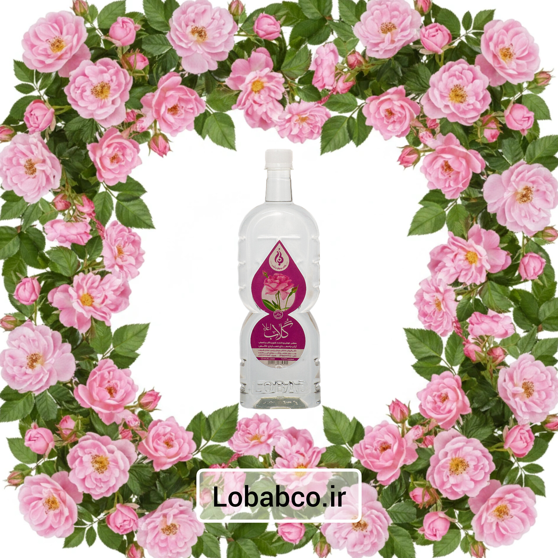 گلاب اعلاء لباب تسکین‌دهنده قلب و شاداب‌کننده روح ـ Deluxe rose water by Lobab Kashan ـ natural aromatic tonic